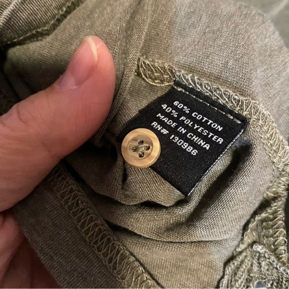 Hard Rock Men's Guitar Company Military Polo Olive Green PRAGUE Size L - NWT - Picture 6 of 12